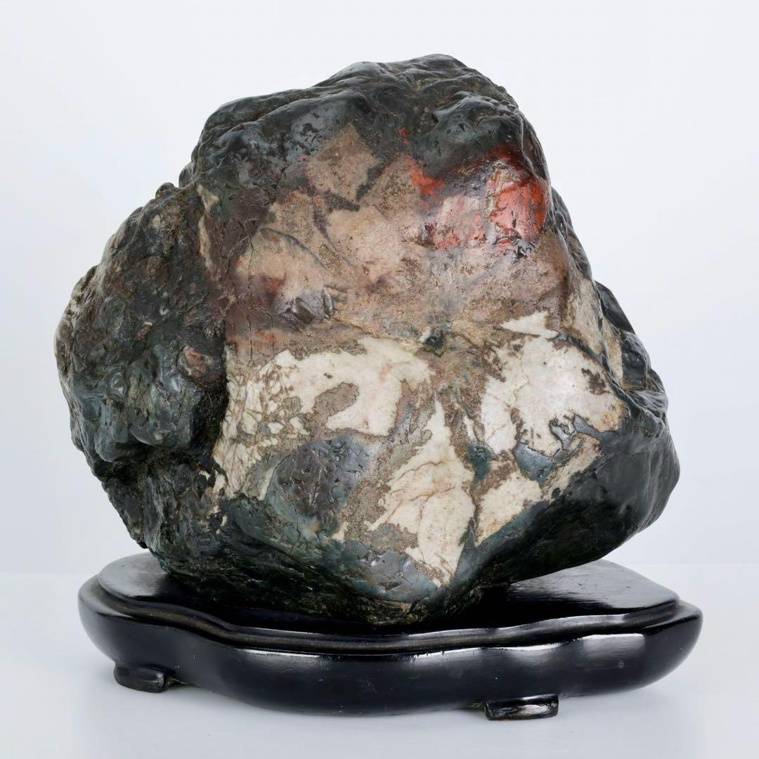 根尾谷産 天然菊花石 台座付 8.3kg 大輪 鑑賞石 原石 水石 紋石 美石