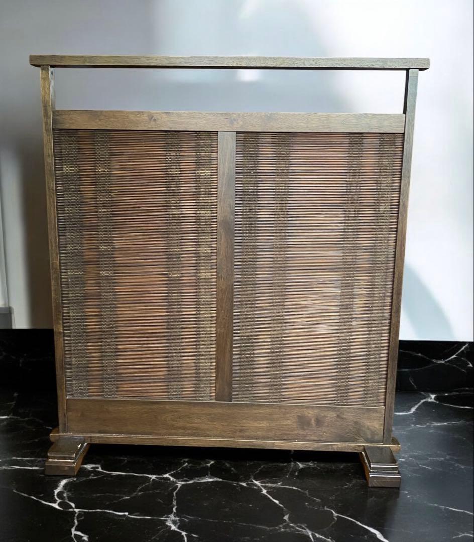 アンティーク★和家具　葦簀の衝立　茶道具　よしずのついたて　パーテーション
