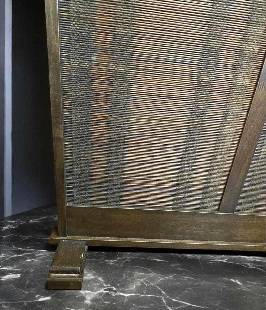 アンティーク★和家具　葦簀の衝立　茶道具　よしずのついたて　パーテーション