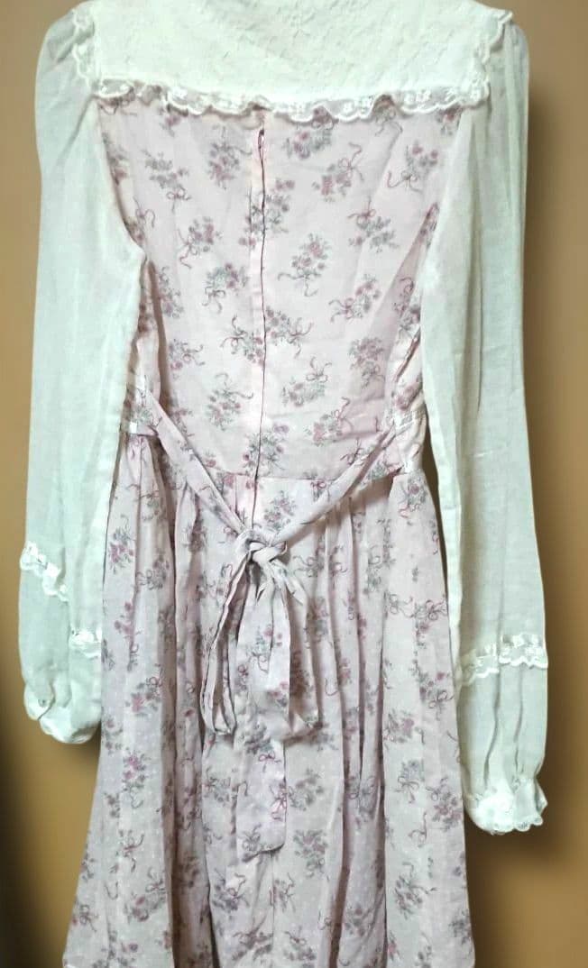 ガニーサックス Gunne Sax 花柄 ワンピース ヴィンテージ