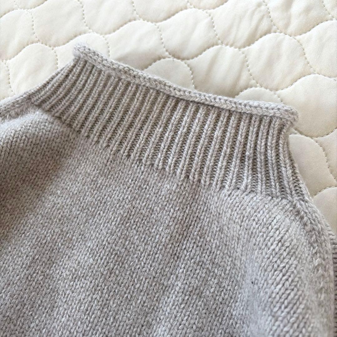 【美品】トゥモローランド ✴︎ラムカシミヤビルドネックプルオーバー グレー