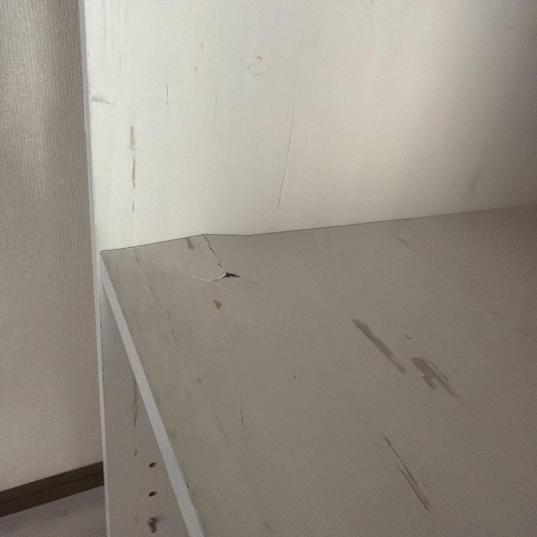 2/28までの出品‼️北摂引取り可 ホワイト ロフトベッド 引き出し付き シングル