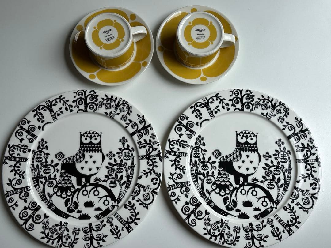 わんこ様　イッタラittalaプレート2枚＆アラビアカップソーサーセット