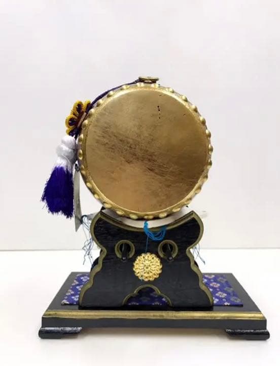 太鼓◇金箔押し・本皮◇昭和レトロ◇五月人形道具-2
