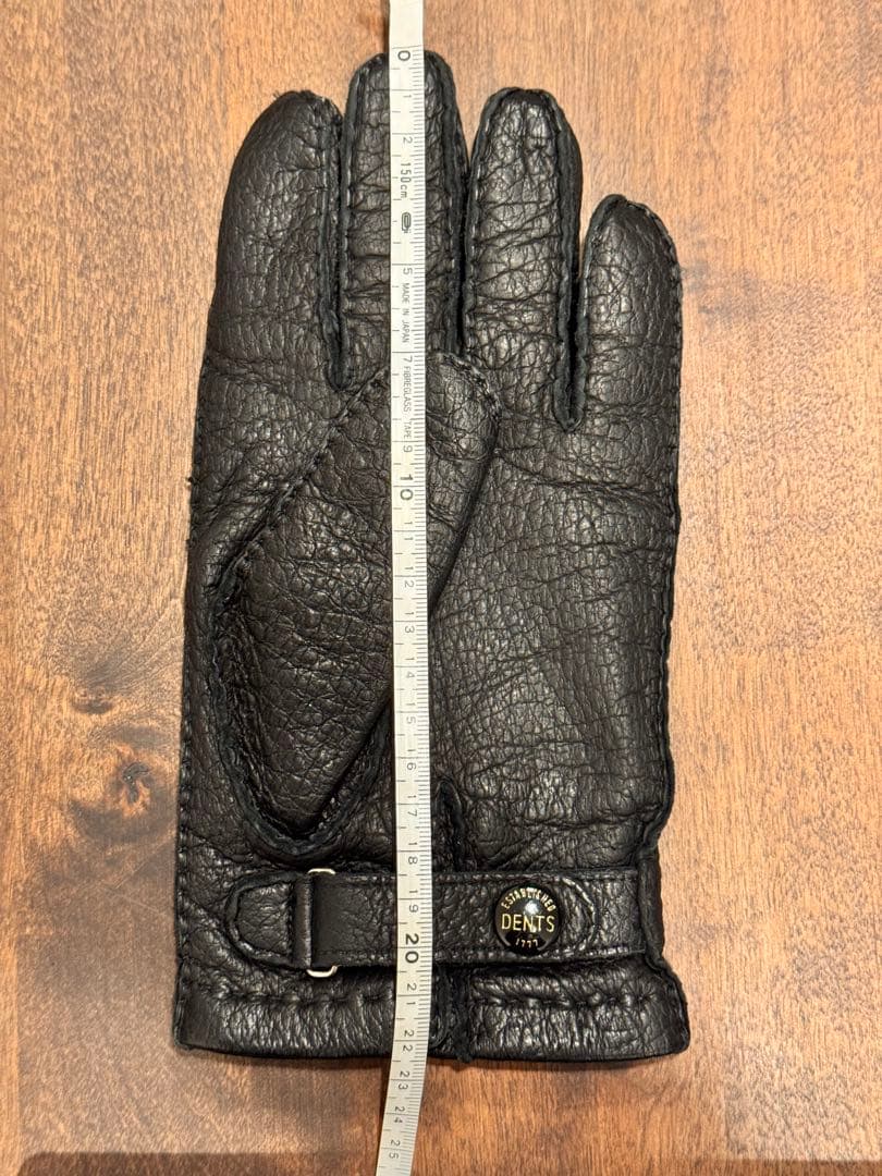 DENTS 手袋 ペッカリー カシミヤライニング ブラック 15-1564