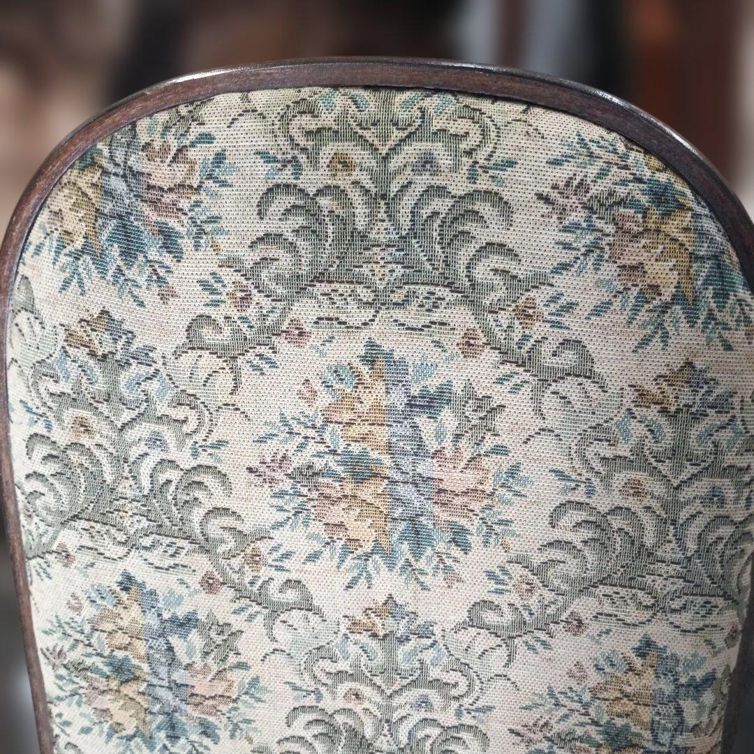 ４９５８）ゴブラン織り木製フレームのロッキングチェア