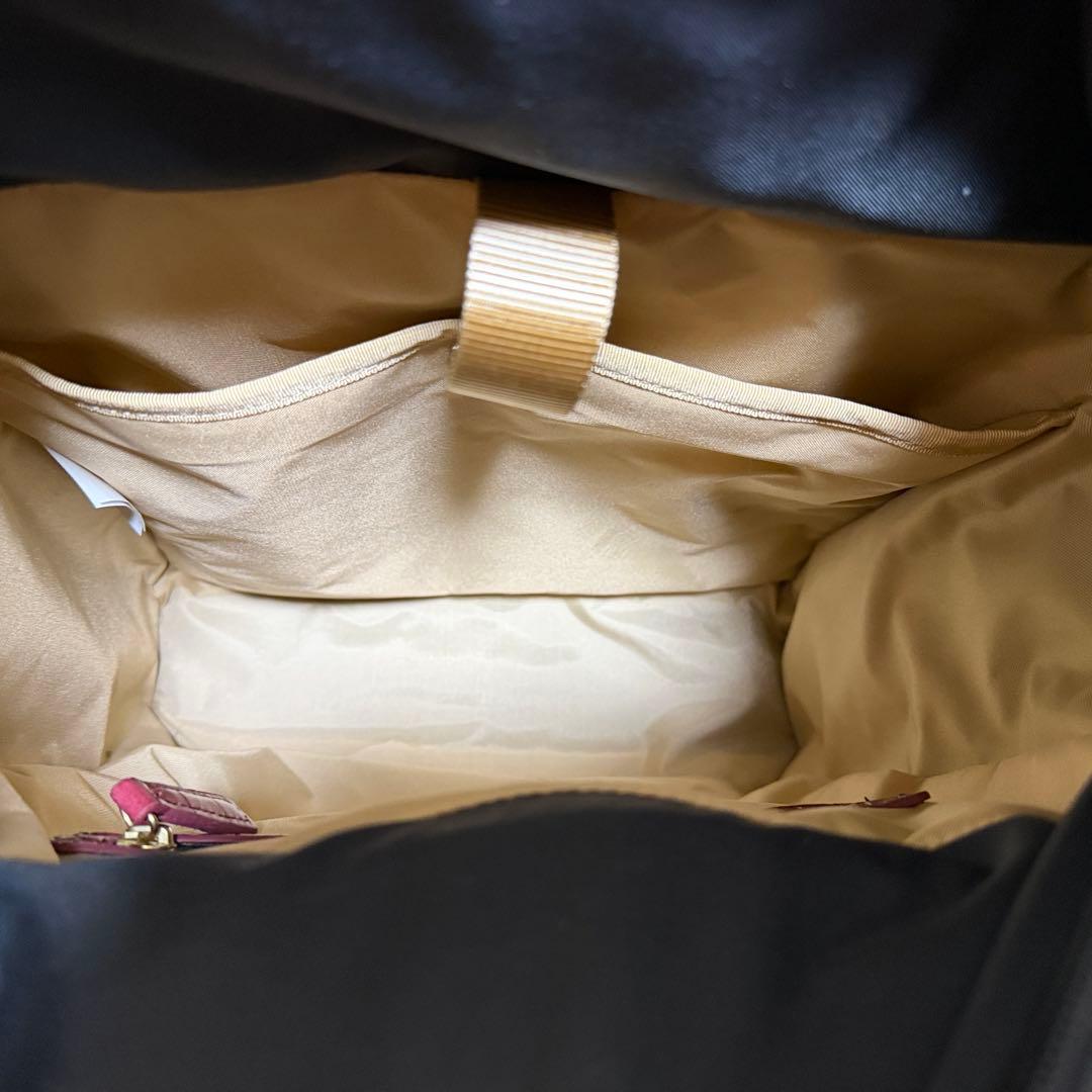 美品　swany スワニー キャリーバッグ クロコ型押し ワインレッド