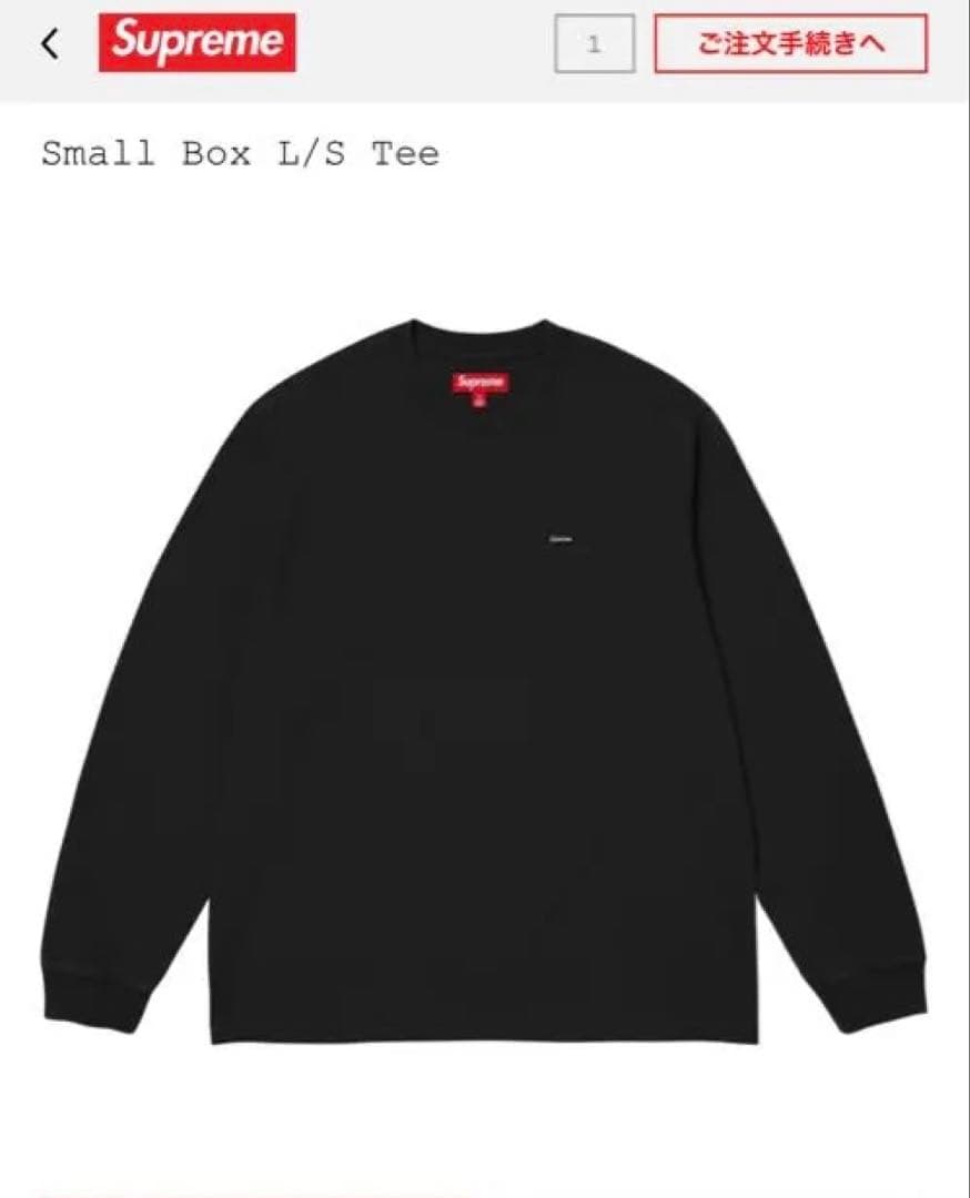 トップス Supreme Small Box L/S Tee Black L