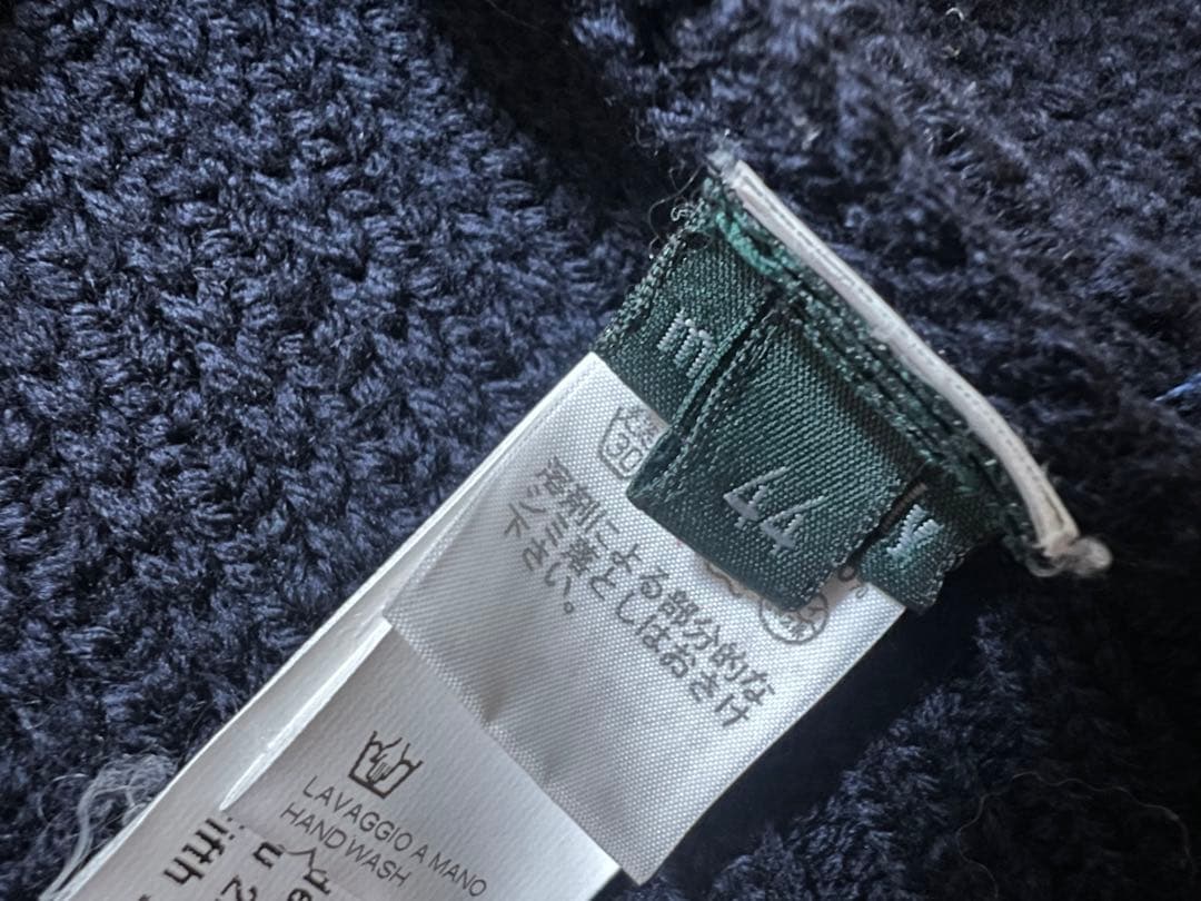 ザノーネ chioto 44 ローゲージ ネイビー 着用3回の極美品