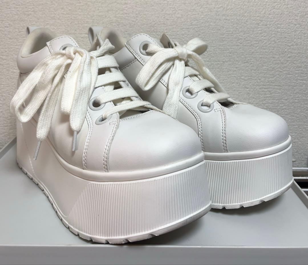 美品 鈴木亜美 厚底スニーカー Lサイズ 24.5 25.0