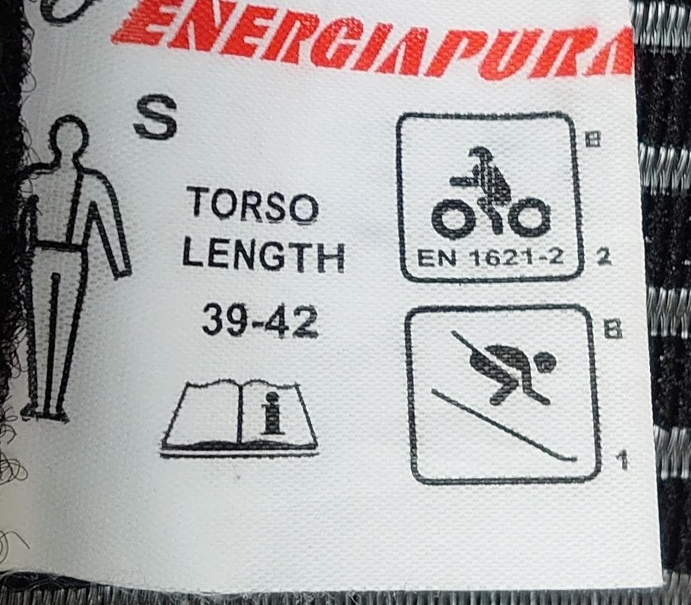 ENERGIAPURA バックプロテクター Sサイズ