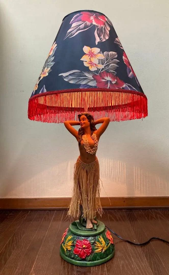 ハワイ☆フラダンス☆ヴィンテージ☆照明スタンド☆シェードランプ☆値下げ交渉ok！