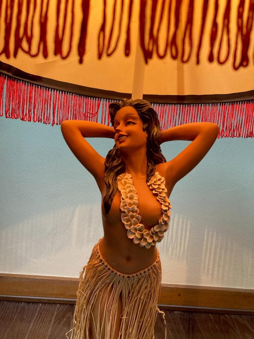 ハワイ☆フラダンス☆ヴィンテージ☆照明スタンド☆シェードランプ☆値下げ交渉ok！