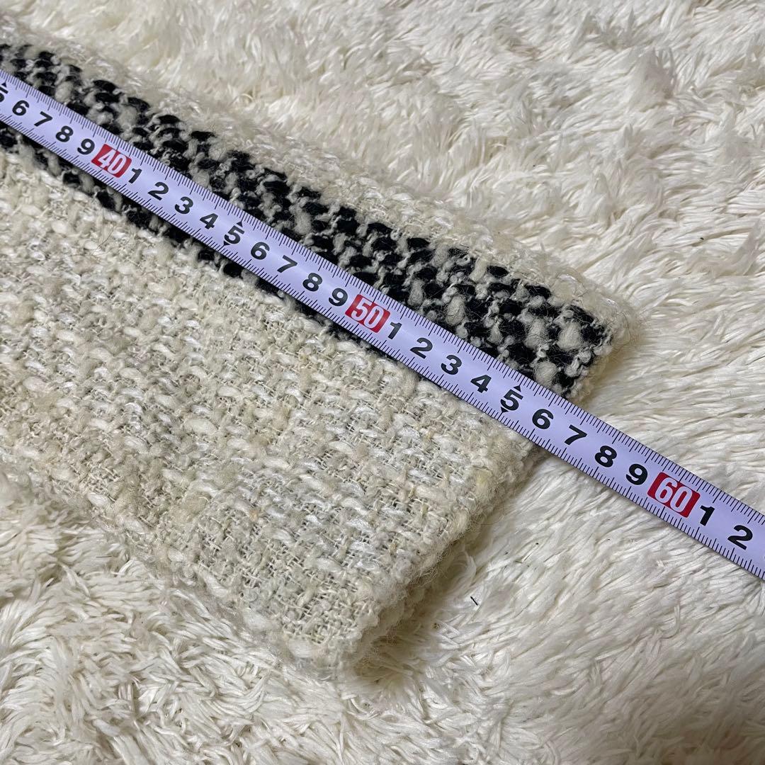 完売品‼️VALENTINO ROMA ツイードロングコート　チェック　ストライプ