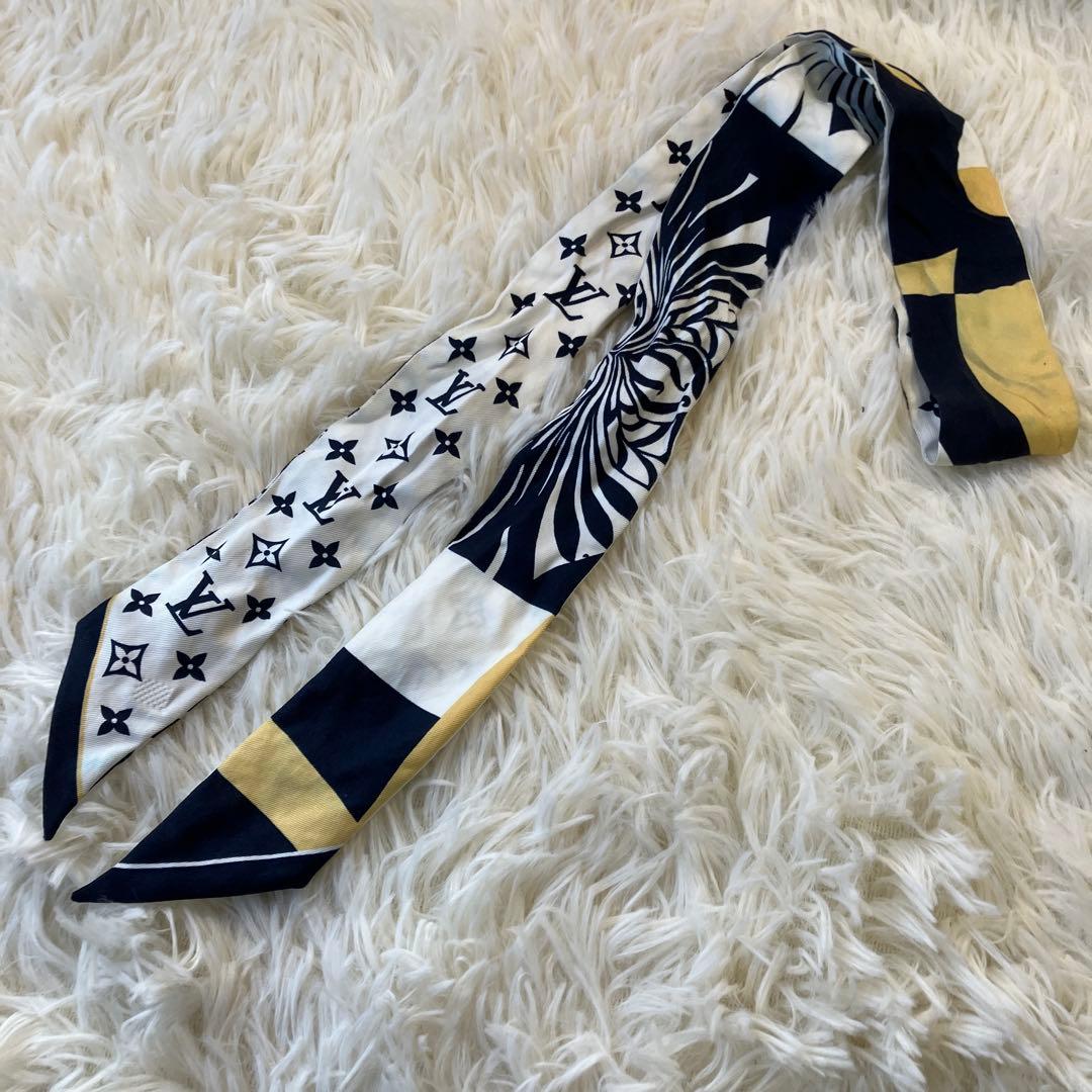 LOUIS VUITTON　リボンスカーフ　バンドーBB　ブラゾン　5852