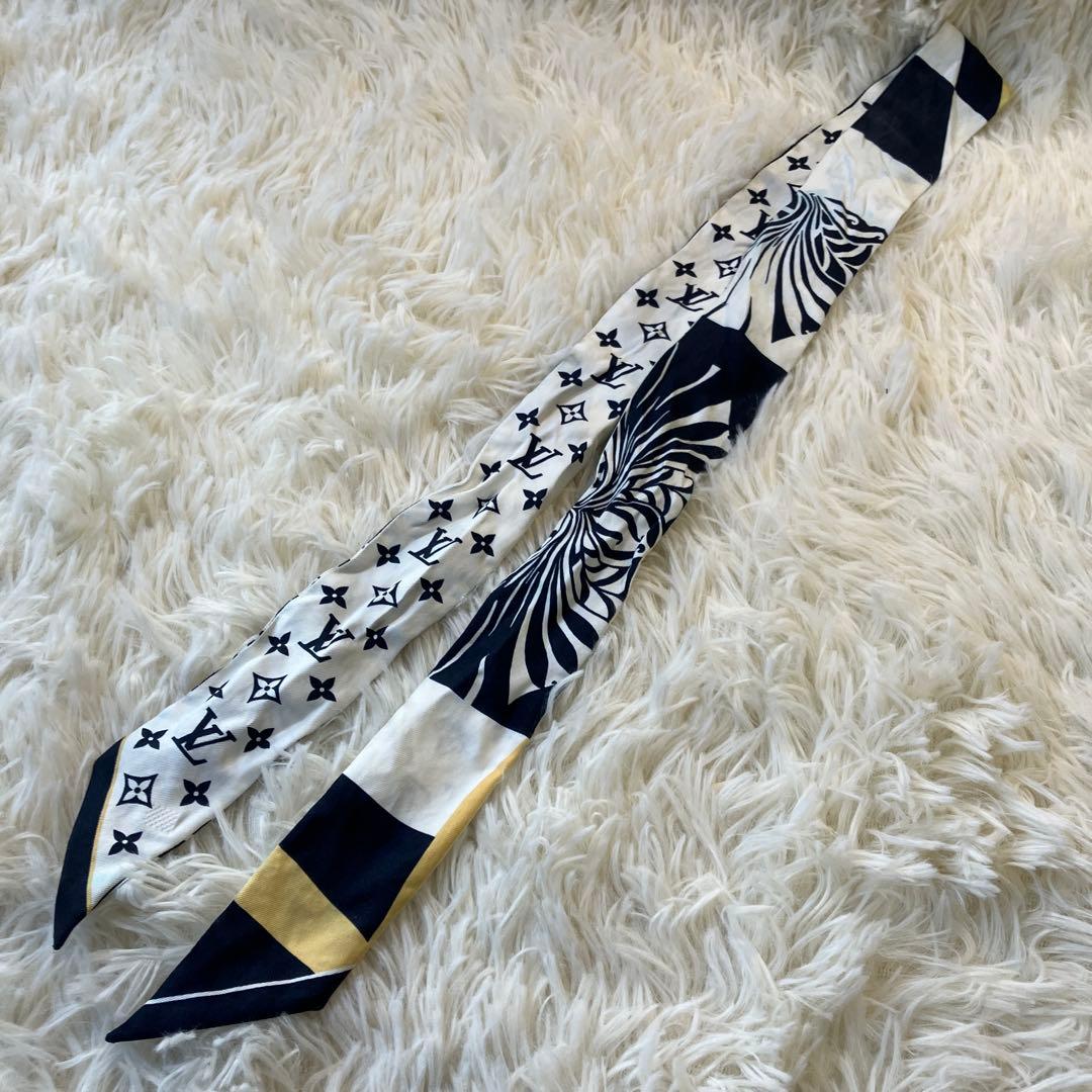 LOUIS VUITTON　リボンスカーフ　バンドーBB　ブラゾン　5852