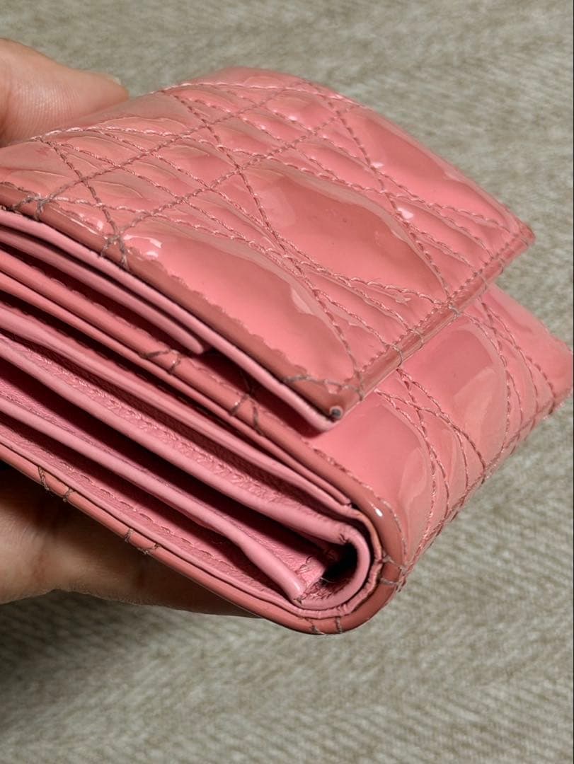Dior ピンク 三つ折り財布 保存袋付き