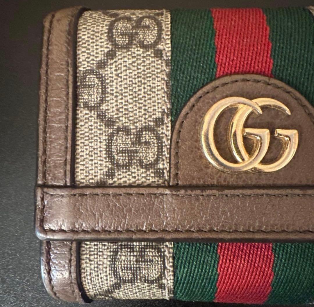 .*.様 オークショングッチGGキャンバス 折り財布 オフィディア シェリーライ