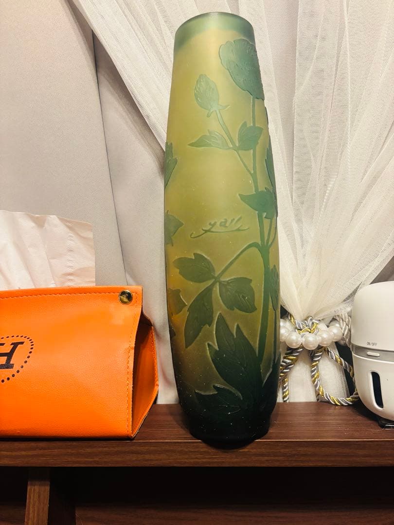 年代物⭐︎30cm！！エミールガレガラス花瓶 2個セット