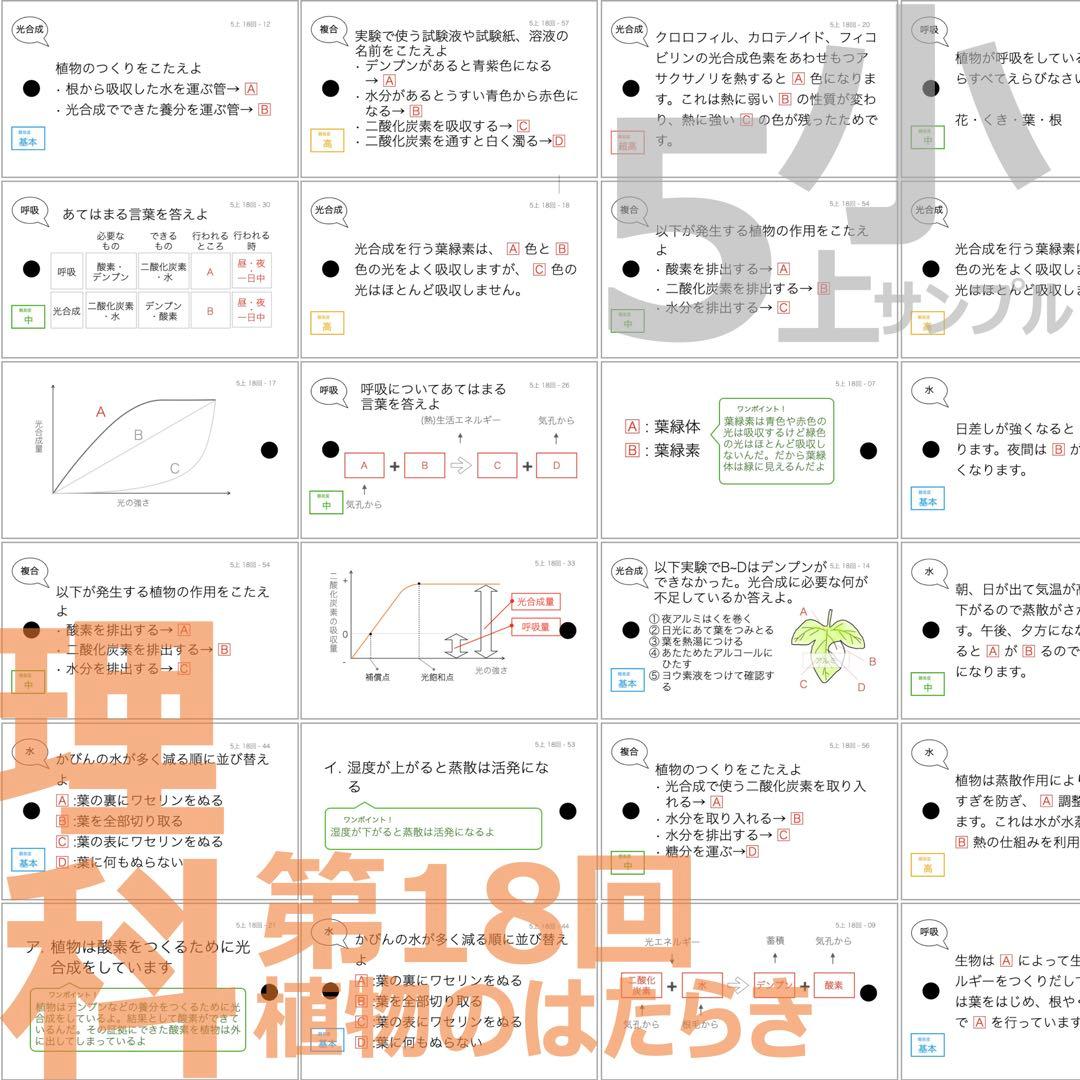 中学受験【5年上全セット 社会・理科 1-19回】組分けテスト対策 予習シリーズ
