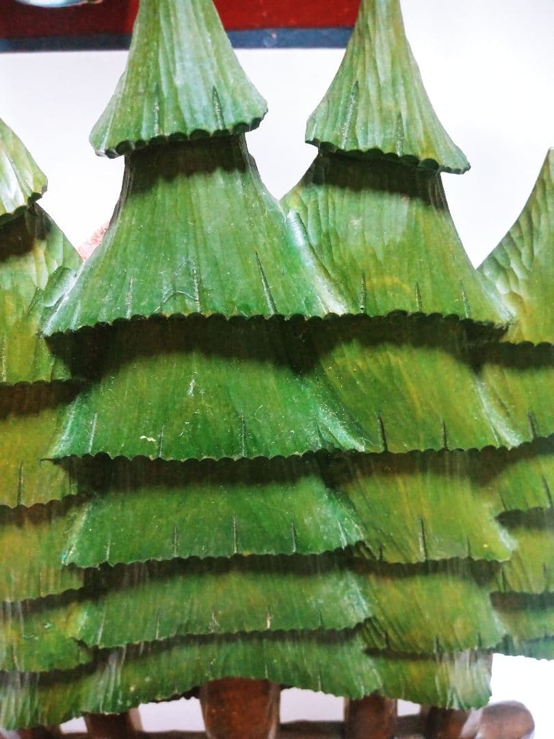 ❤️ヴィンテージ　木製　置き物　クリスマスツリー　切り株　可愛い　壁掛け✨❤️