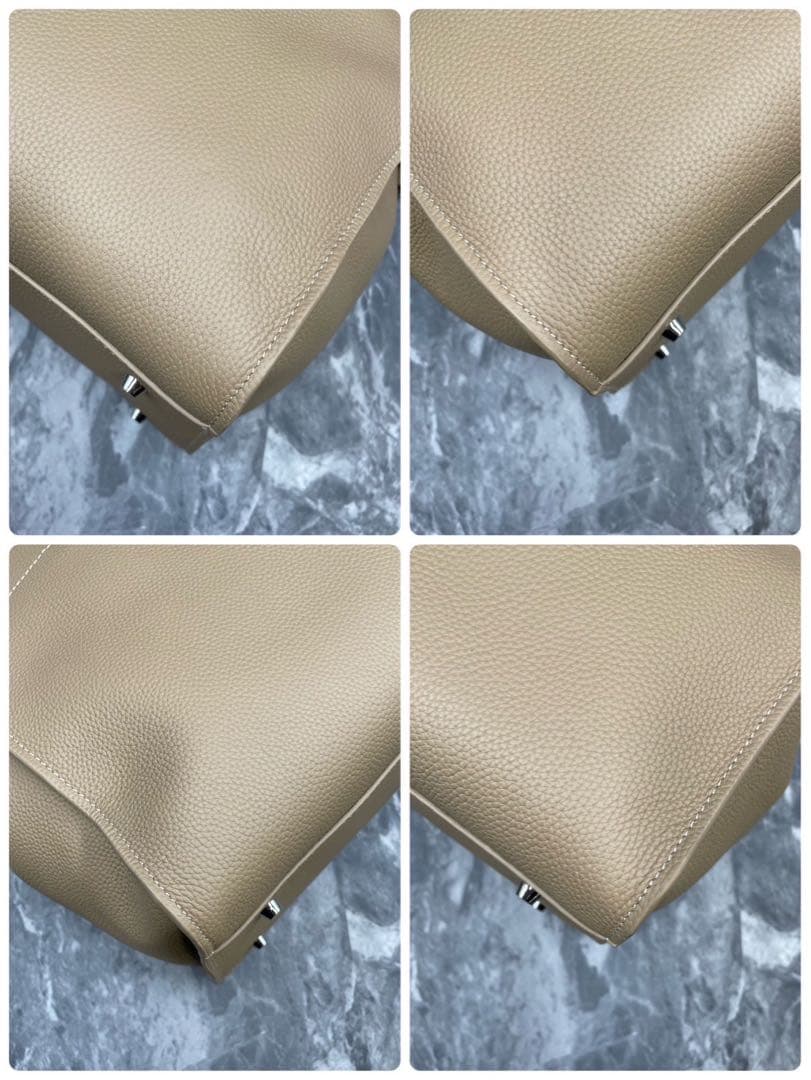 【極美品】JISTORY トートバッグ ボストンバッグ ベージュ レザー