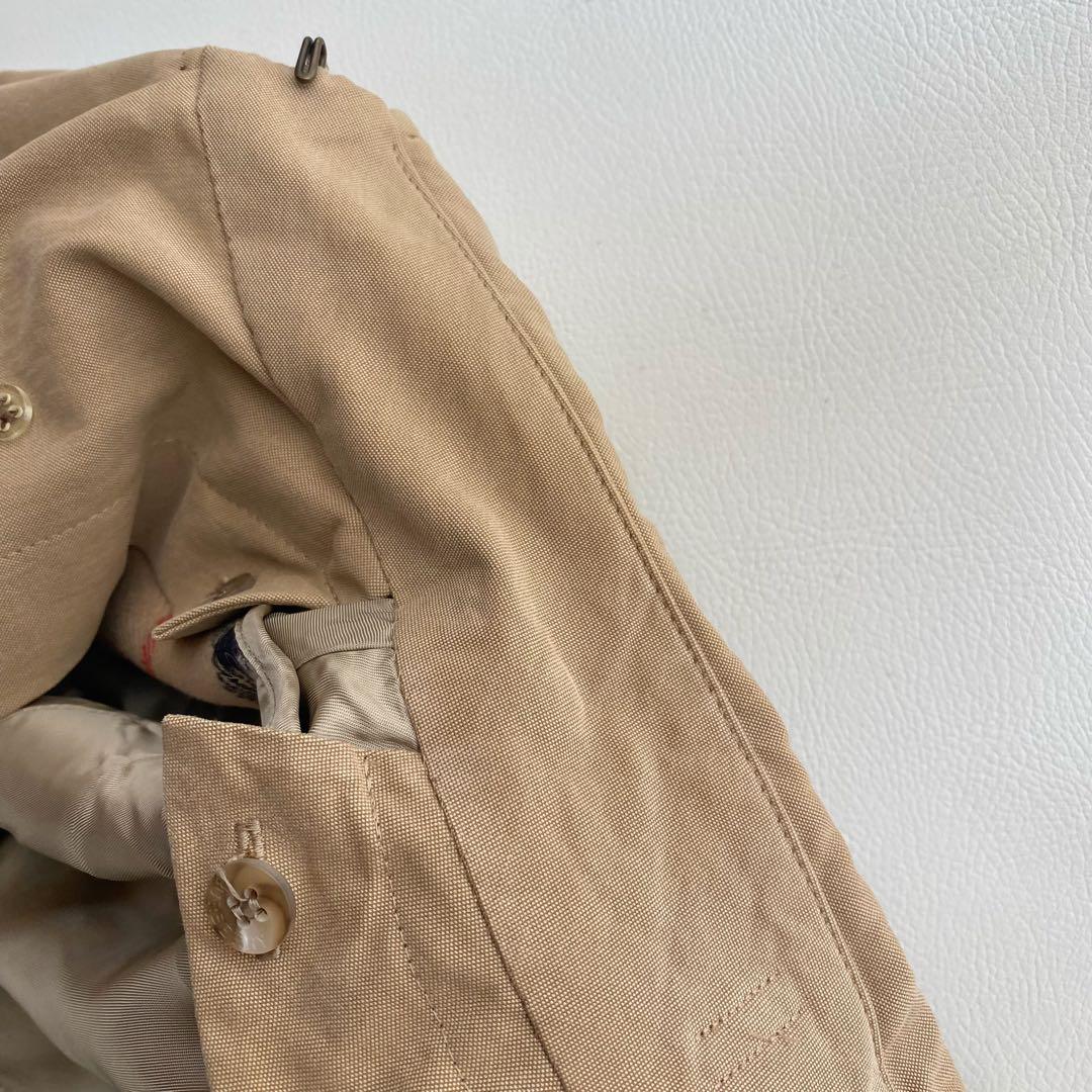 【マキシ丈/美品】バーバリーロンドン トレンチコート ハニー 40 ライナー付