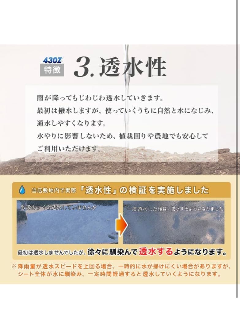 防草シート 耐久年数18～20年 (2m×50m, 430Z（グリーン）