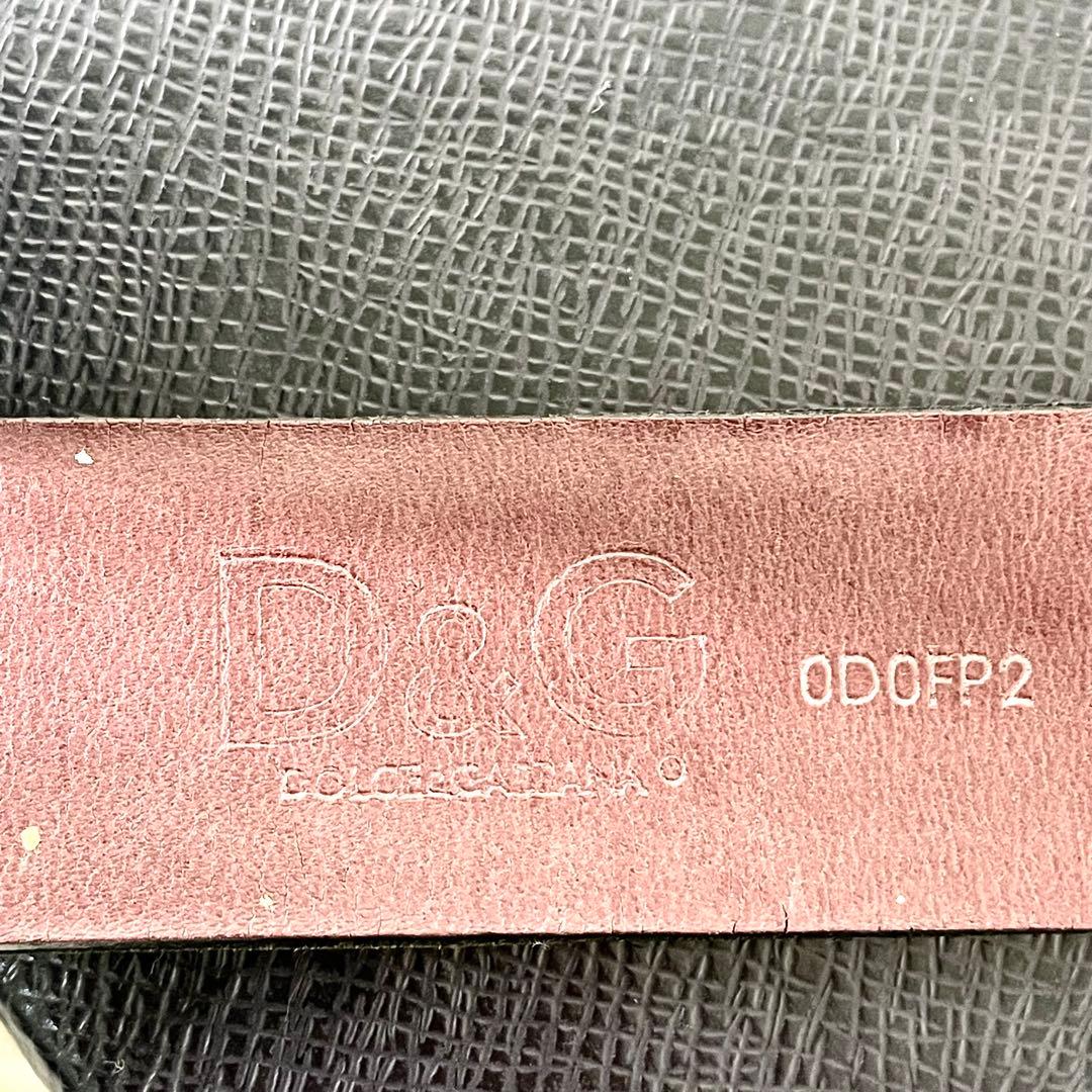 ドルチェ&ガッバーナ　D &G メンズ　ベルト　ブラック　黒　レザー