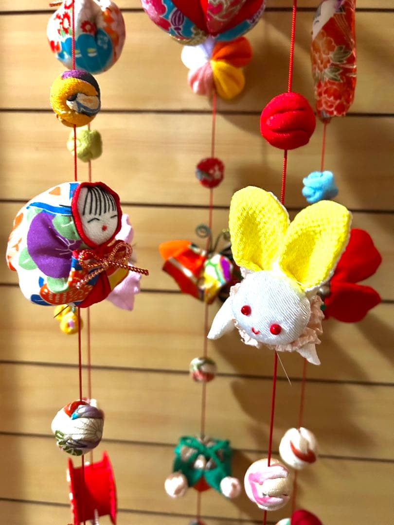 華やかな吊るし雛　ちりめん細工ハンドメイド　雛祭り