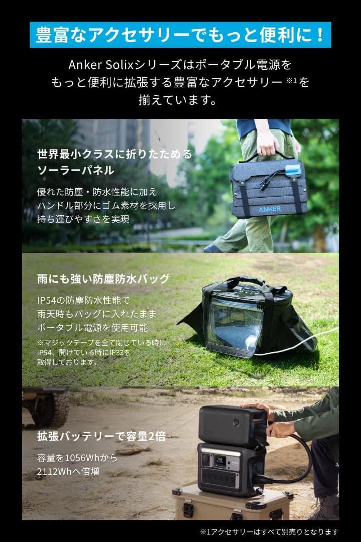 Anker Solix C1000 ポータブル電源 1056Wh