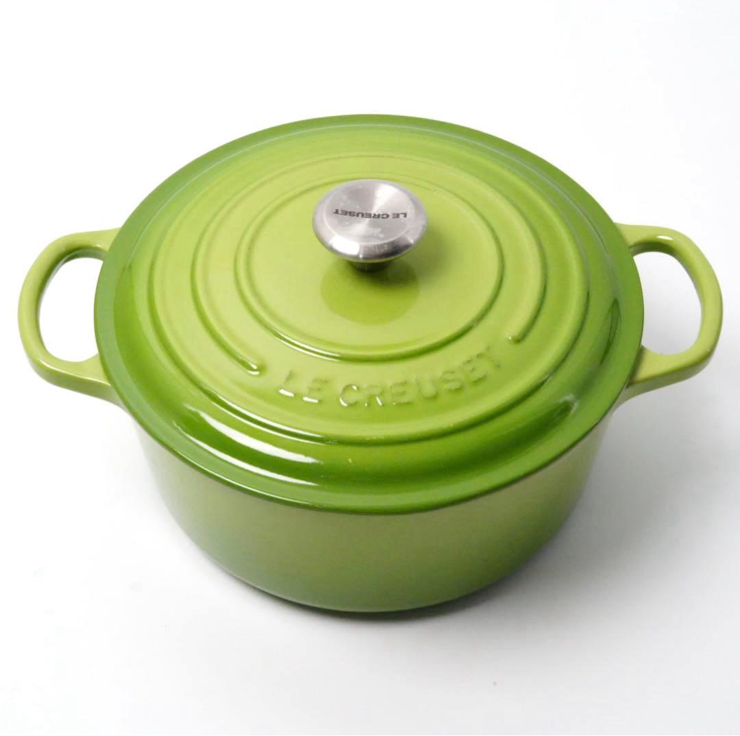 【美品】LE CREUSET　シグニチャーココット ロンド パーム22cm