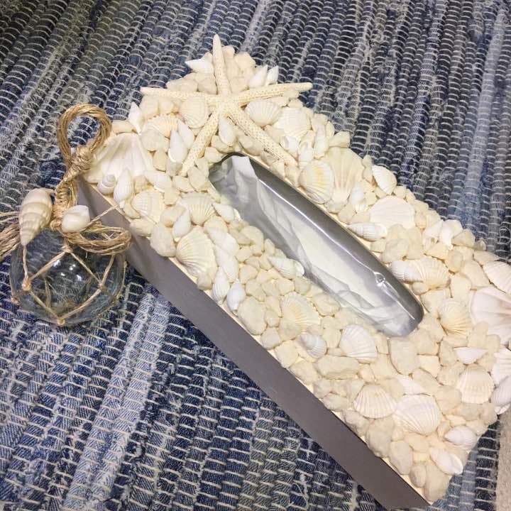 ティッシュケース 西海岸 貝殻 シェル ロンハーマン
