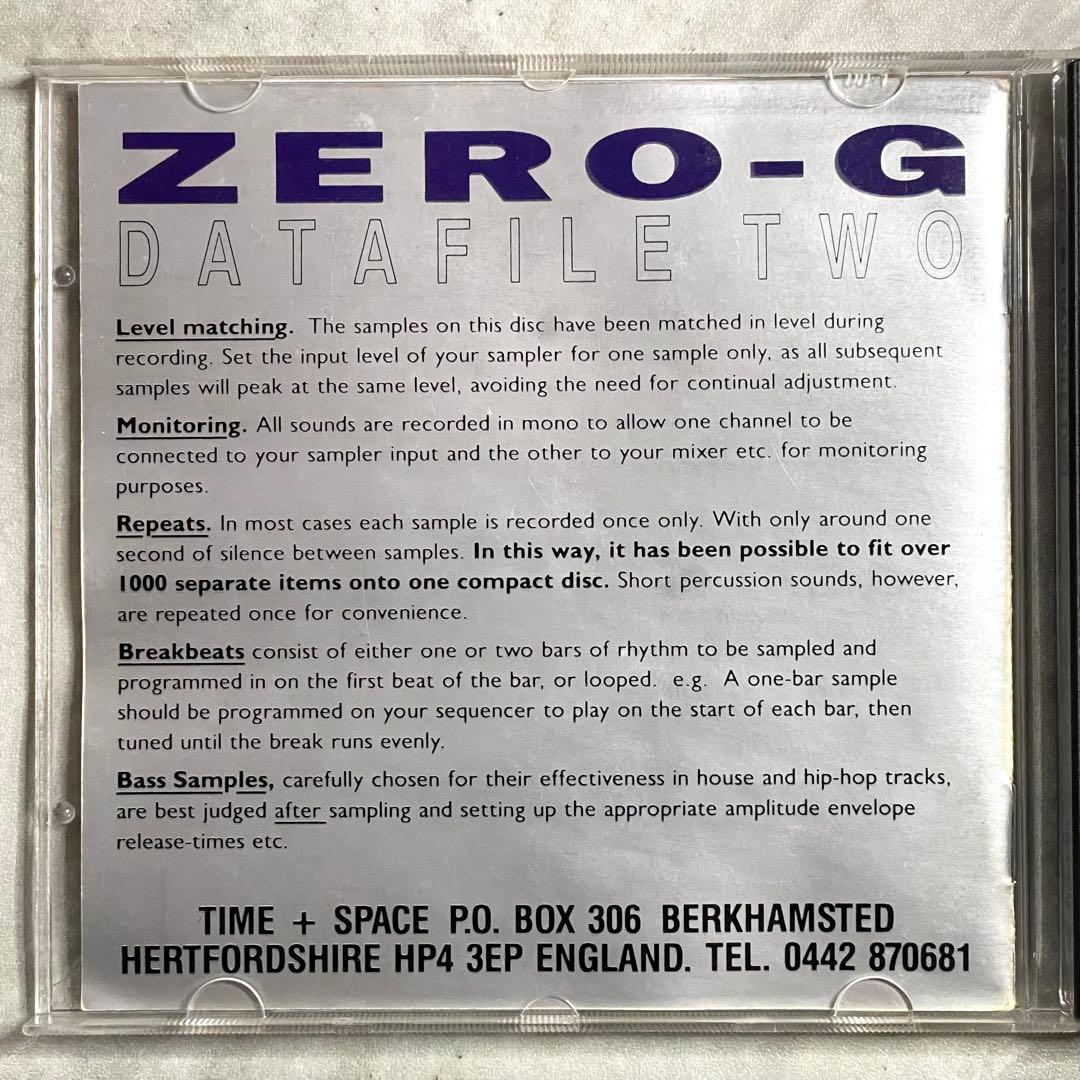 廃盤 ZERO-G DATAFILE 2 サンプリングCD ゼロジー 希少