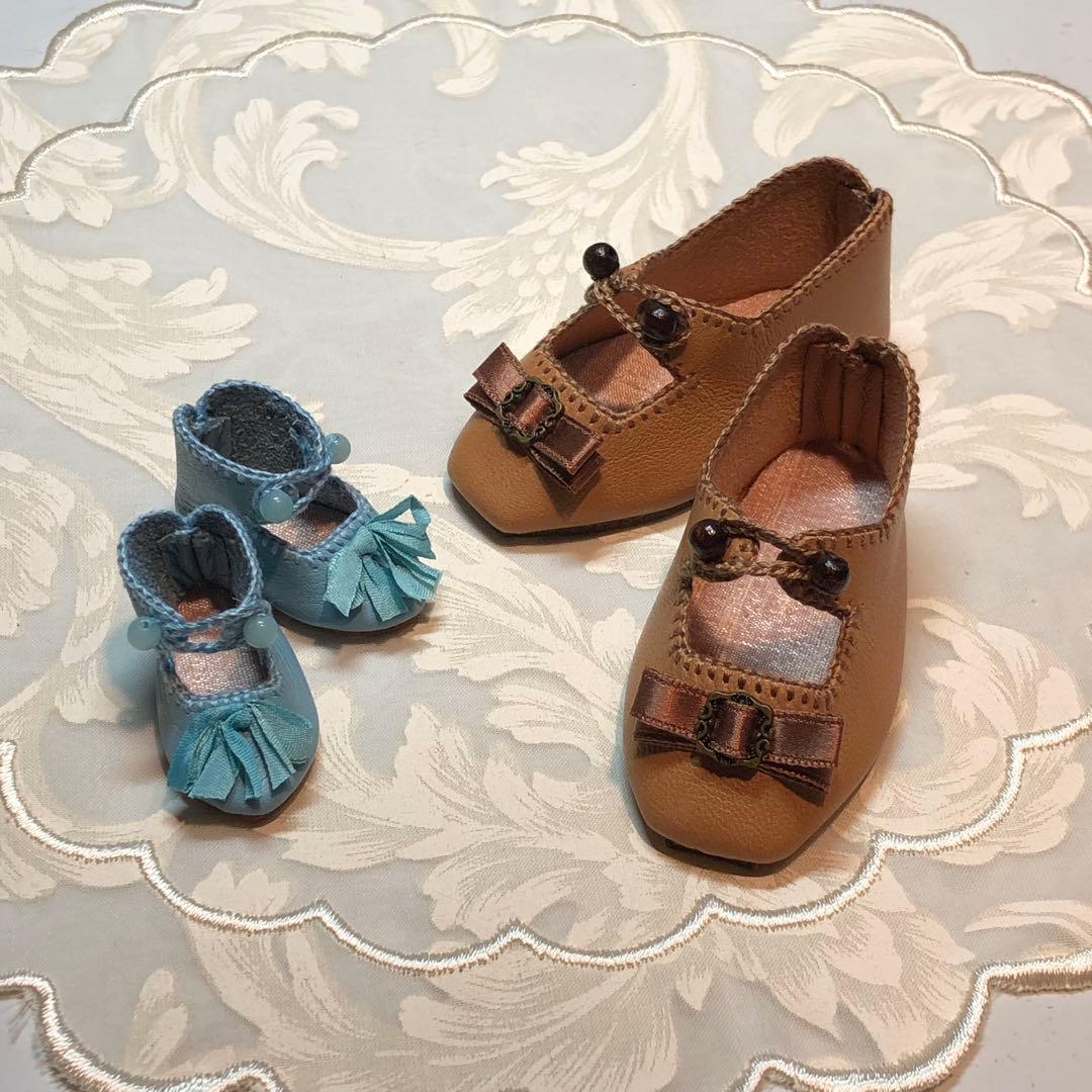 ドールシューズ　アンティークドール　ビスクドール　お人形の靴