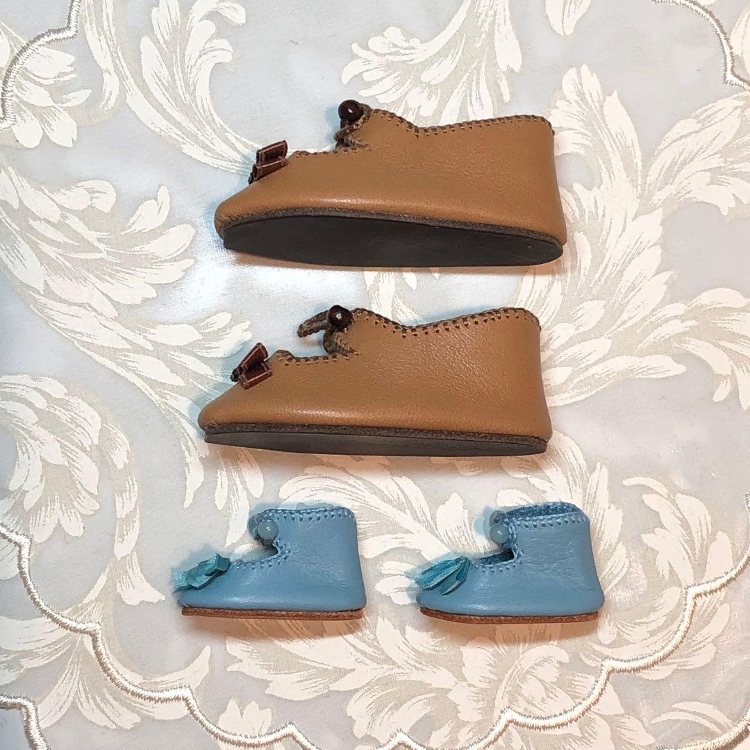 ドールシューズ　アンティークドール　ビスクドール　お人形の靴