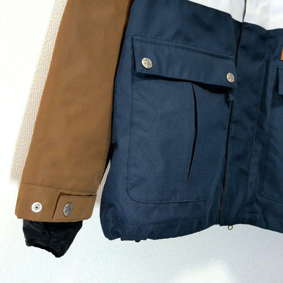 美品✨️Ｌ　AA HARDWEAR　スノーボード　ウェア　メンズ　茶✕白✕紺