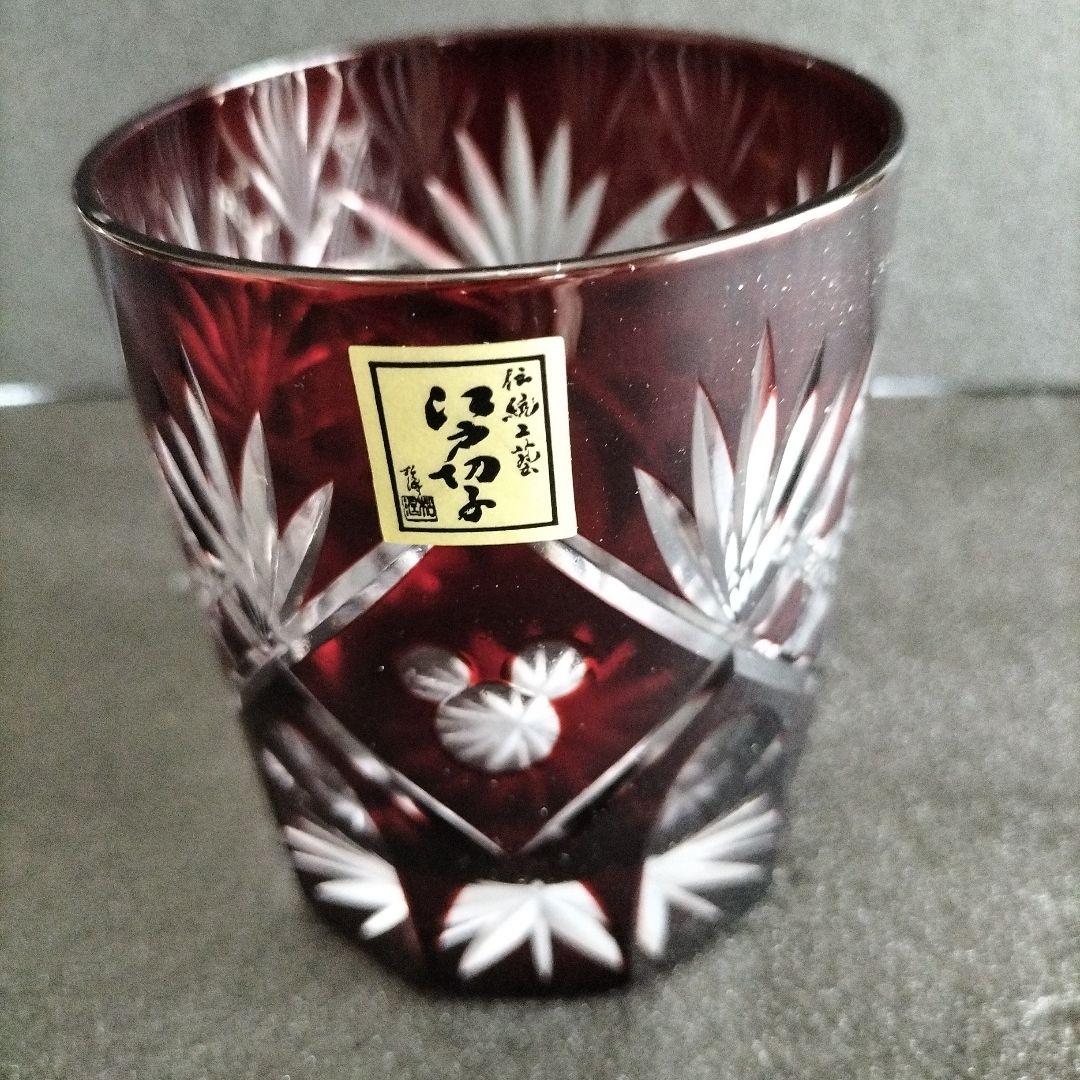 青森伝統工芸品　津軽びいどろ置物と ディズニー江戸切子グラス