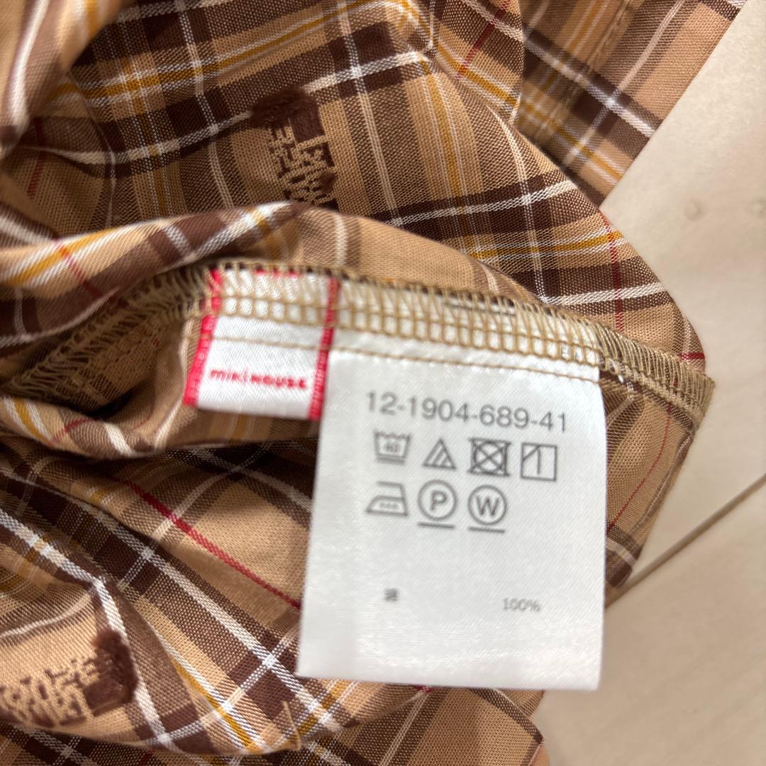 新品タグ付！ミキハウス♡チェック柄ワンピ