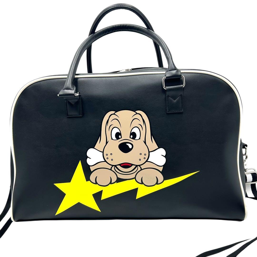 【極美品】ガルフィー レザーボストンバッグ 2way 犬ロゴ