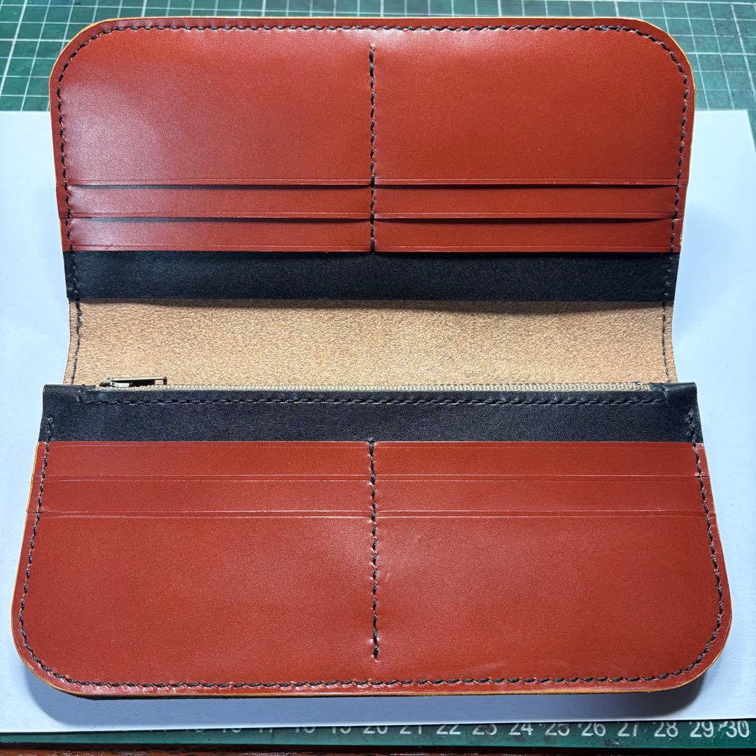 ハンドメイドレザーロングウォレット