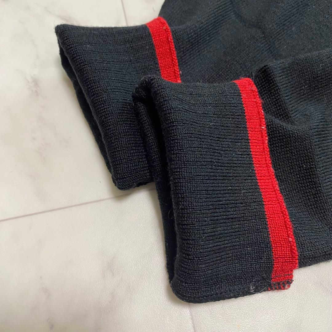 美品✨アルベロベロ　黒　ニット　ハイネック　ぶたさん　フクロウ　ビーズ装飾