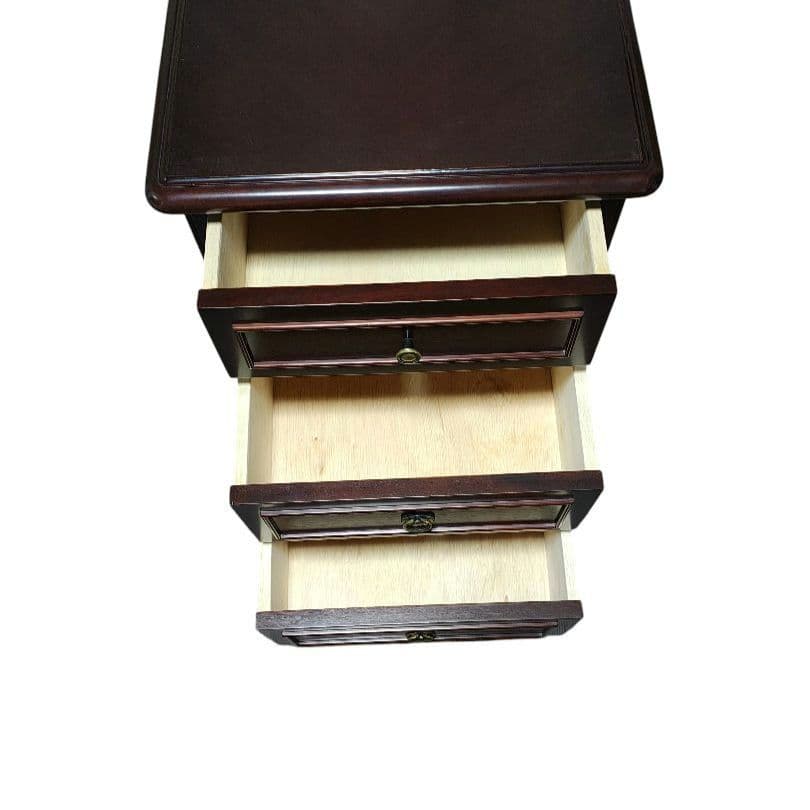 東海家具 ナイトテーブル ベッドサイドテーブル 3段チェスト