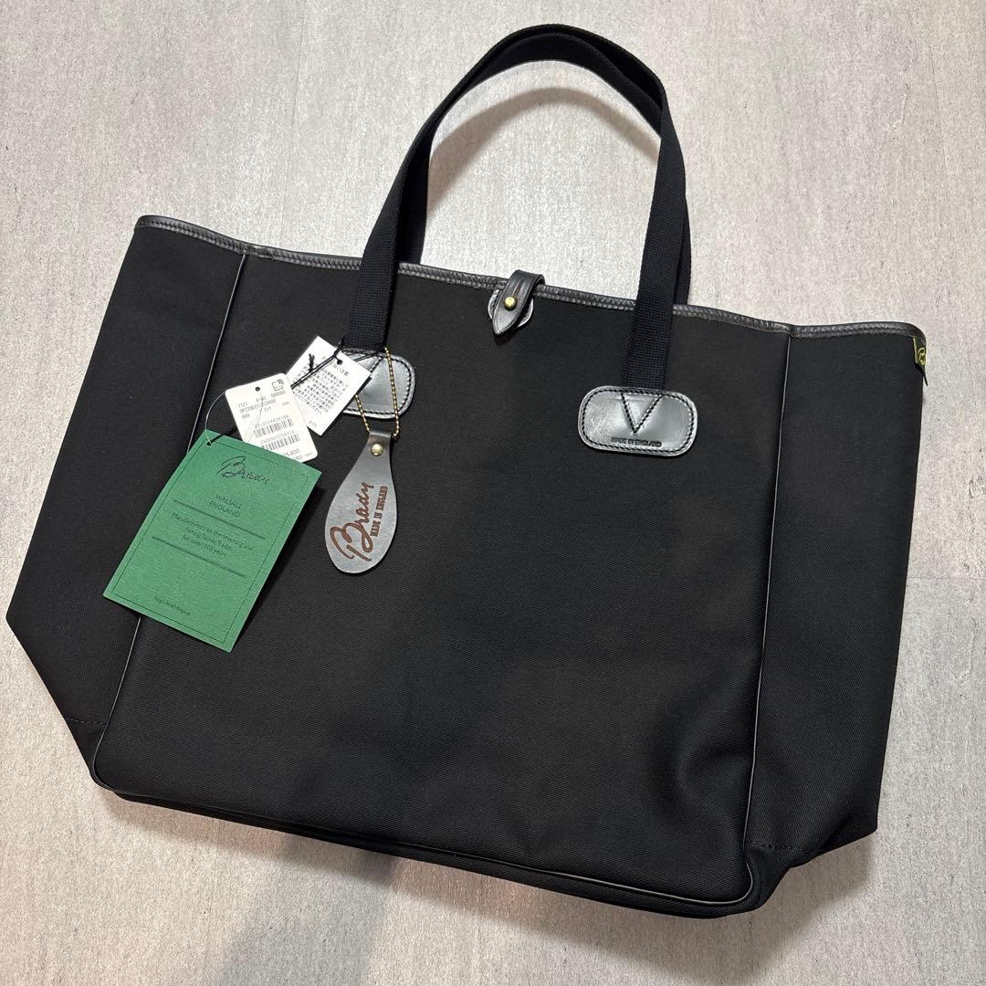 Brady ブラックキャンバストートバッグ Made in England 大