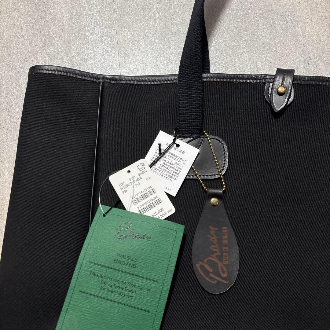 Brady ブラックキャンバストートバッグ Made in England 大