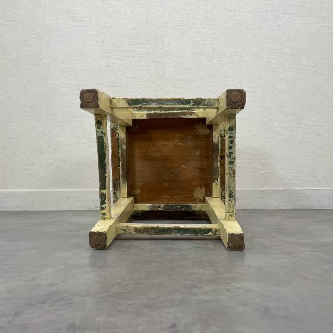 ヴィンテージ シャビー スツール サイドテーブル 飾り台 ビンテージ レトロ