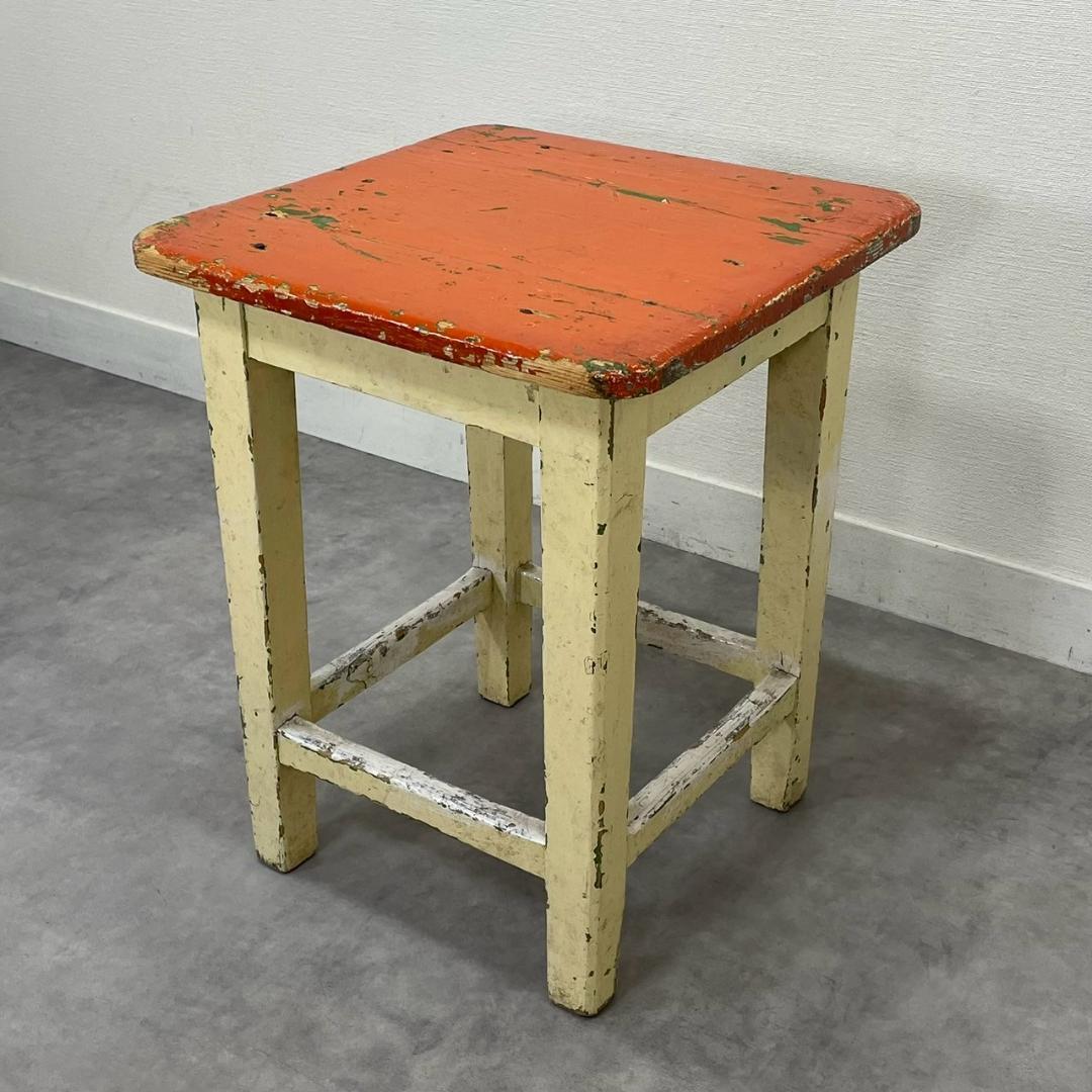 ヴィンテージ シャビー スツール サイドテーブル 飾り台 ビンテージ レトロ