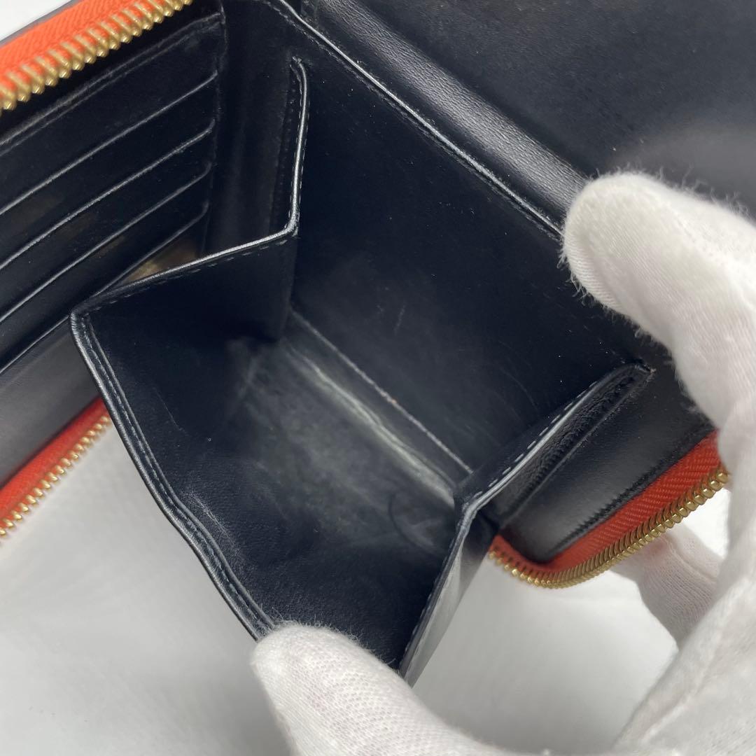 【良品】 LOEWE ロエベ パズル ラウンドファスナー 折り財布 w6