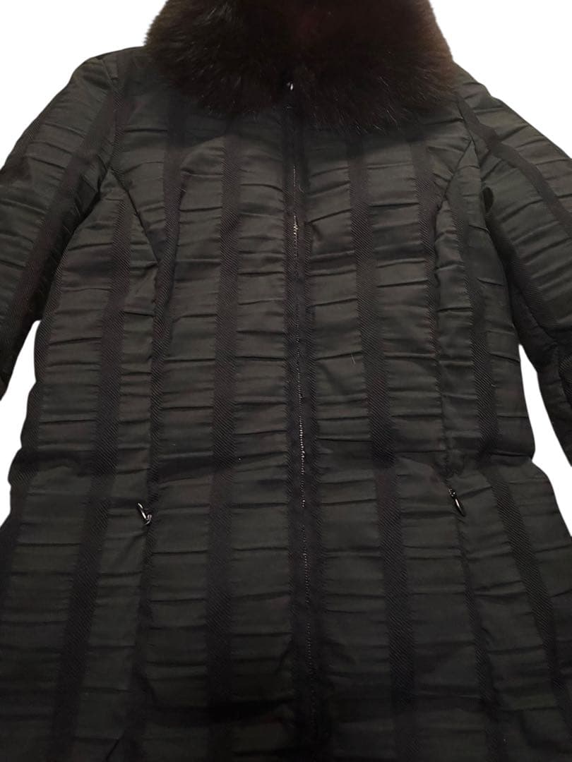 Blumarine ブルマリン ロングコート ファー　ブラック　anna