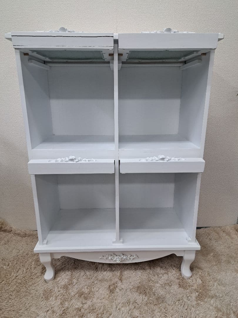 ♡ピュアホワイト　フラップラックアンティーク飾り家具♡